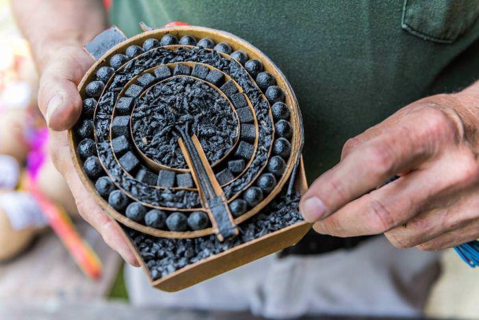 The Inside Of An Aerial Firework.